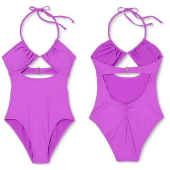NWT Xhilaration Purple One Piece Swimsuit XL - Picture 12 of 12